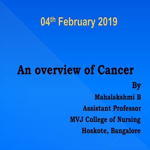 World cancer day presentation