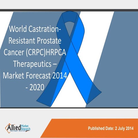 World castration resistant prostate cancer therapeutics - market   
