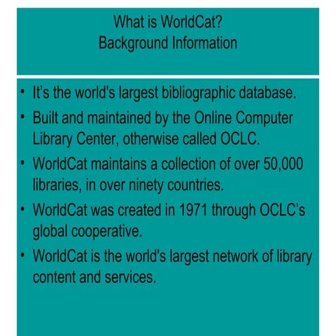 Worldcat 2