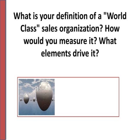 World Class Sales Organization