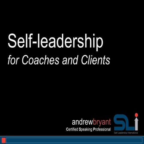 World Coaching Congress - Self Leadership for Coaches & Clients