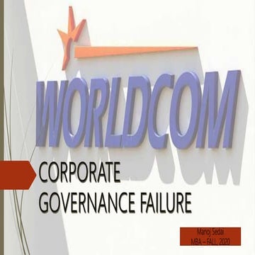 World com   corporate governance failure