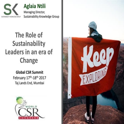 The Role of Sustainability Leaders in an era of Change | PDF