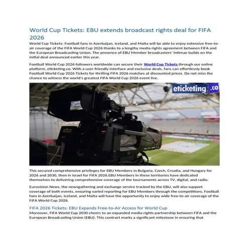 World Cup Tickets EBU extends broadcast rights deal for FIFA 2026.docx