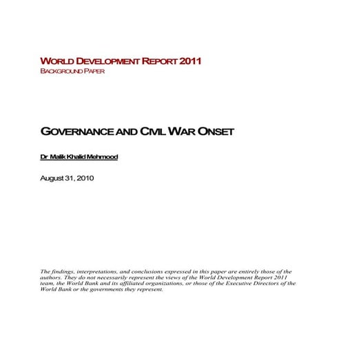 World Development Report 2011