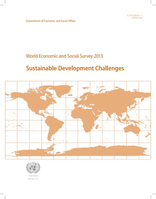 World economic and social survey 2013 sustainable development challenges