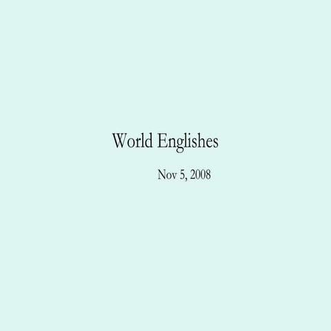 World englishes