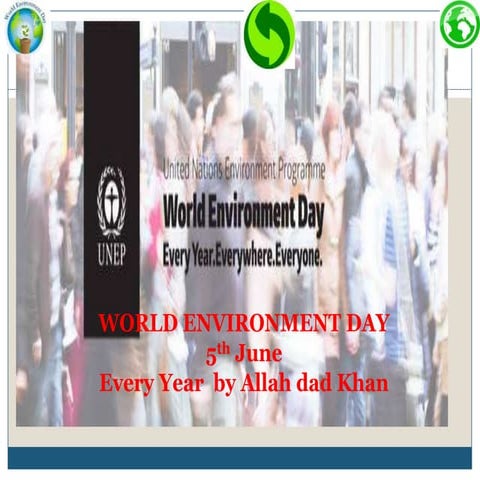 World environment day 5th June 2015 Presentation by Allah Dad Khan Agricultur...