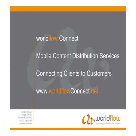 worldflow Connect - Mobile Content Distribution Services