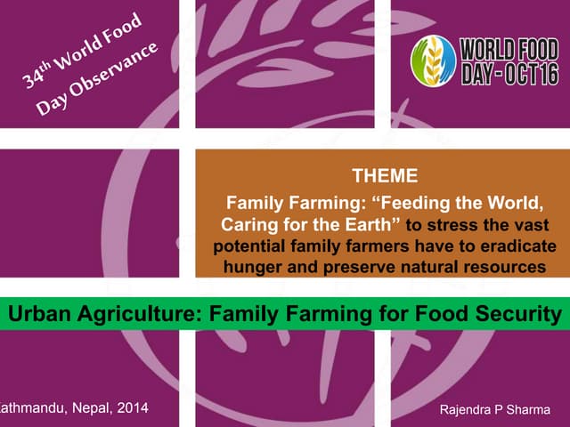 A presentation made in World food day in Kathmandu, 2014_ rajendra p sharma