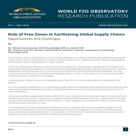 World FZO Global Value Chain Study