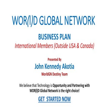 WOR(L)D Global Network's Business and Payplan (Red)