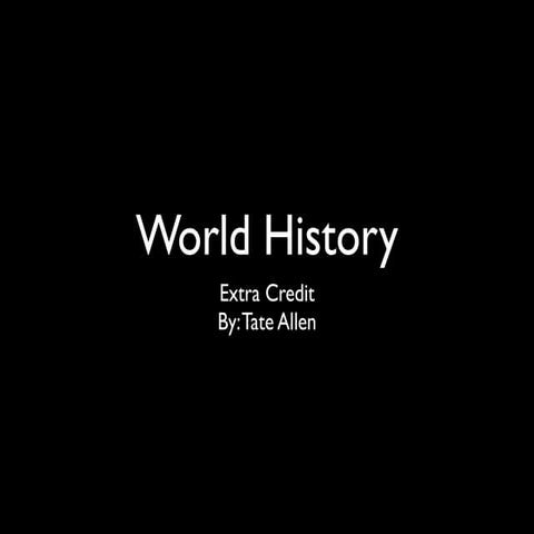 World history extra credit