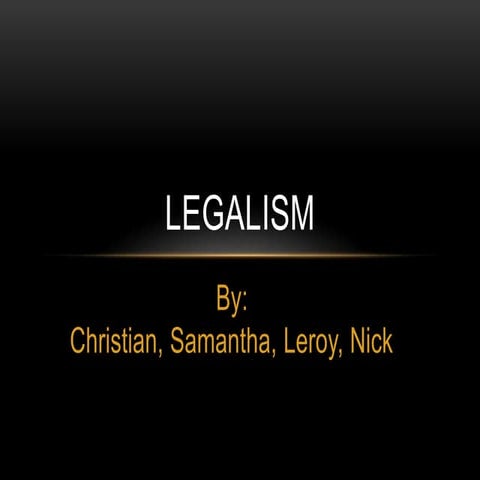 Legalism