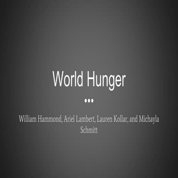World hunger
