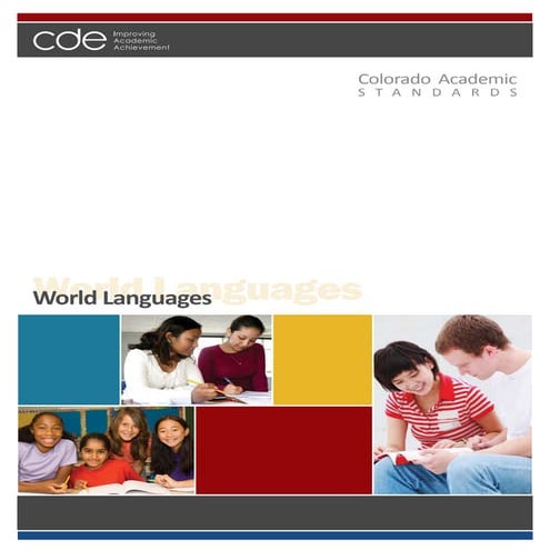 Colorado World Languages Academic Standards 2010