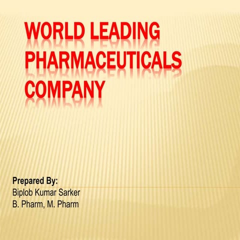 World leading pharmaceutical company