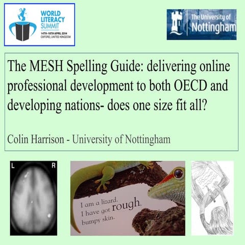 World literacy summit   MESH spelling guide- Harrison