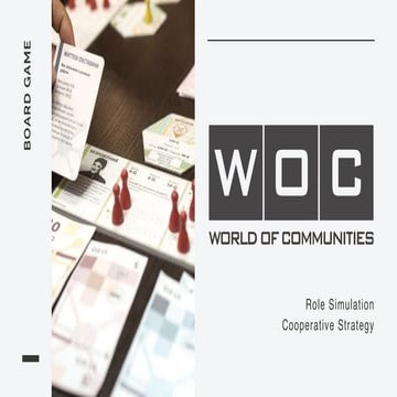 World of Communities Simulation Board Game 