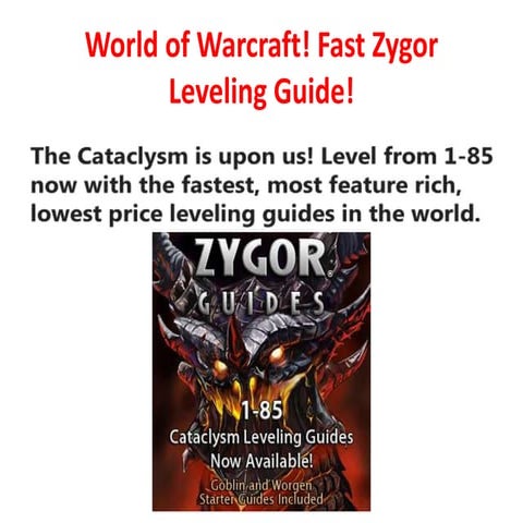 Does Zygor Have A Leveling Guide For World Of Warcraft Dragonflight ...