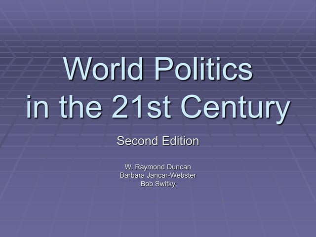 world politics 21st century.ppt