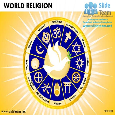 World religion taoism islam sikhism shinto powerpoint presentation slides.