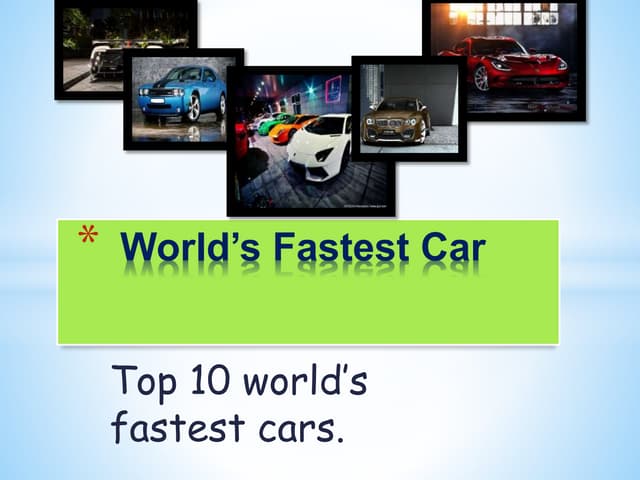 Worlds fastest car