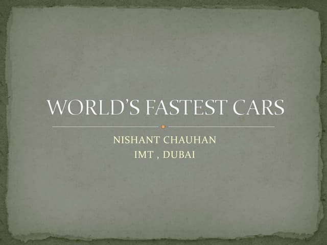 World’S Fastest Cars