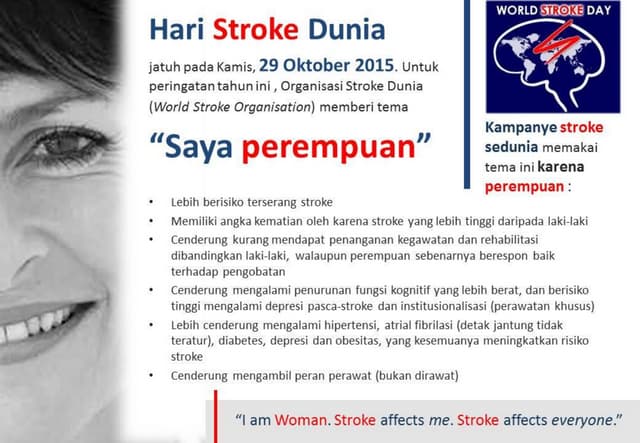 World Stroke Day 2015 : I am Woman