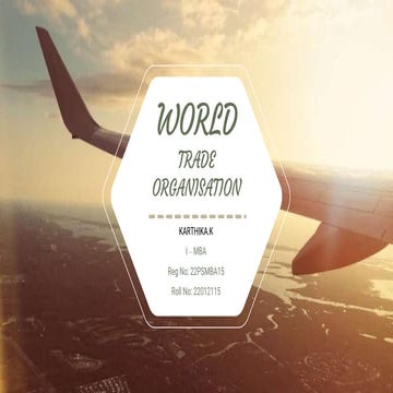 WORLD TRADE ORGANISATION /wto