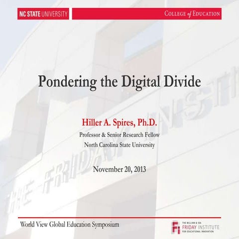 Pondering the Digital Divide - World View 2013