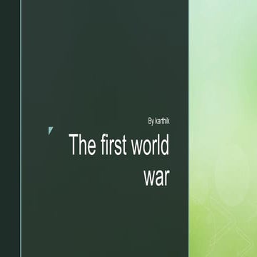 The First World War
