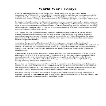 World War 1 Essays.pdf