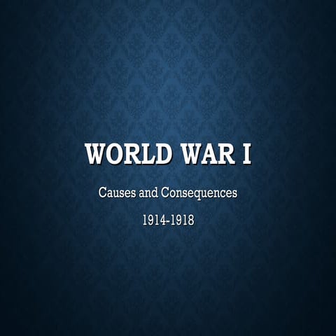 World War I Causes