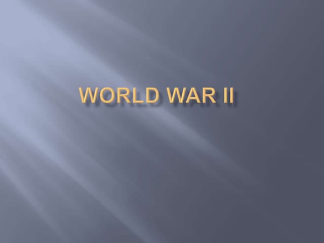 World war ii