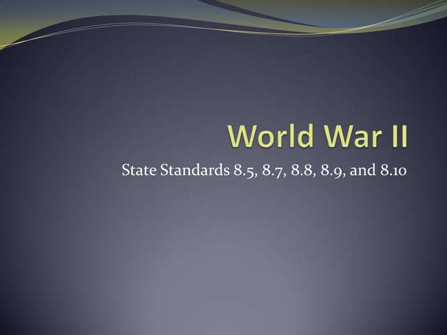 World war ii
