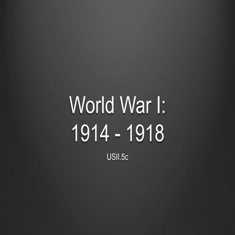 World war i presentation 2015 a c