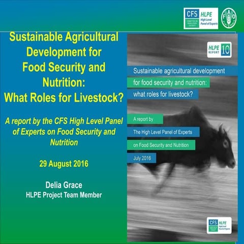 Sustainable Agricultural Development for Food Security and Nutrition: What Ro...