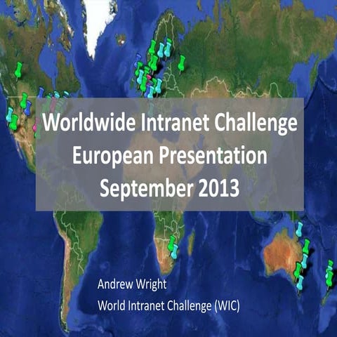 Worldwide Intranet Challenge - Intranet end user behavior Sept 2013