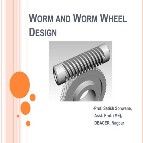 Worm gear design