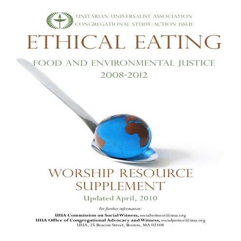 Ethical Eating: Food And Environmental Justice  