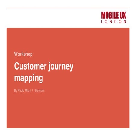 Customer journey mapping workshop