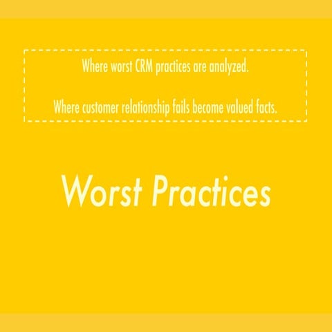 Worst-practices