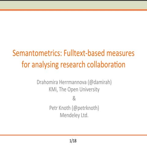 Semantometrics in Coauthorship Networks: Fulltext-based Approach for Analysin...
