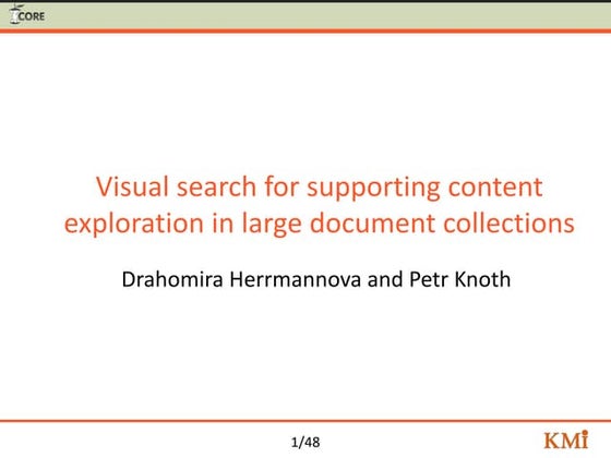 Visual Search for Supporting Content Exploration in Large Document Collections