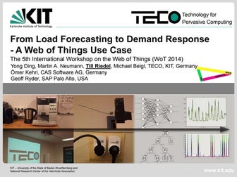 From Load Forecasting to Demand Response  - A Web of Things Use Case