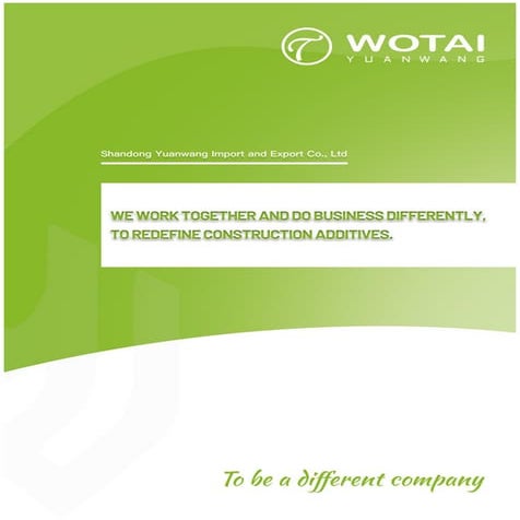 WOTAI Products:cellulose ethers, RDP, PP fibres, Superplasticizer | PDF
