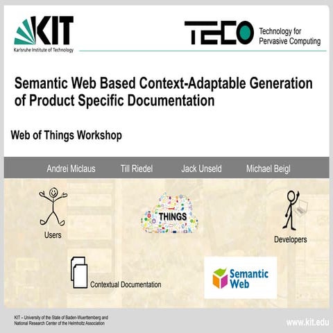 Web of Things presentation - Document Generation