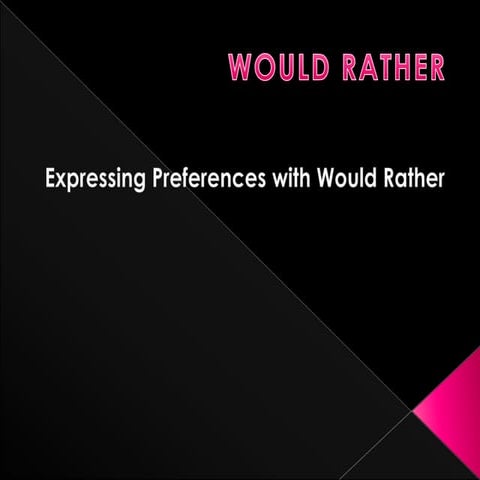 Would rather