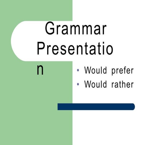 Would rather and would prefer explanation